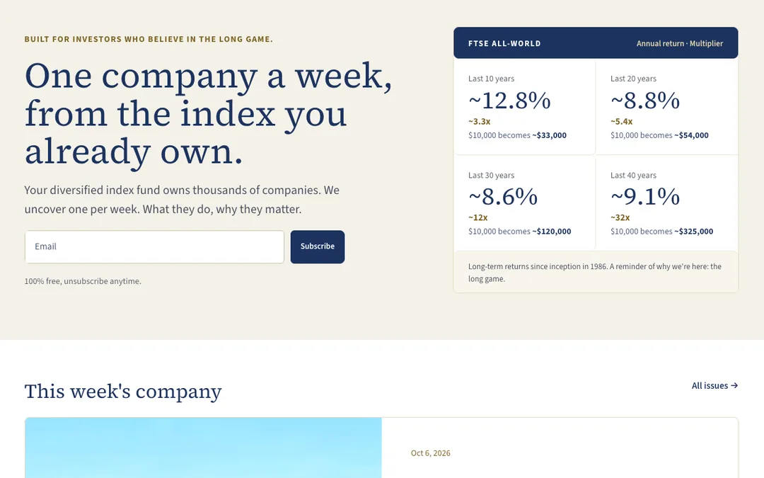 90 Percent website after the change: a new headline